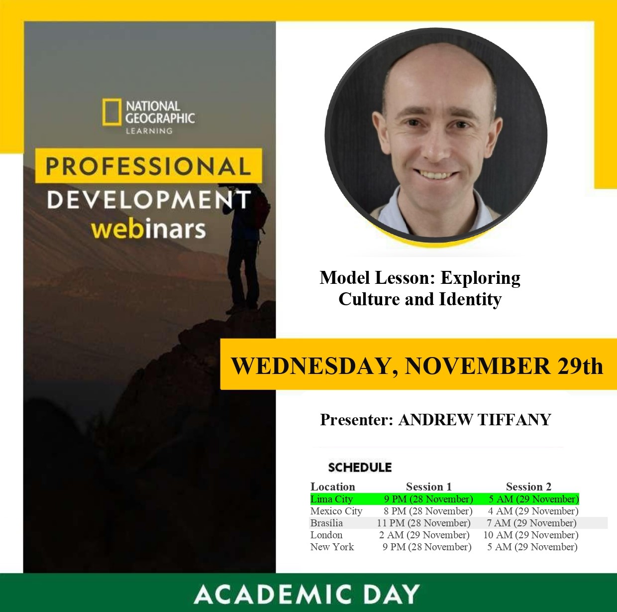 Cendux tiene el placer de invitarle al Seminario Internacional: “Model Lesson: Exploring Culture and Identity”